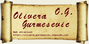 Olivera Gurmešević vizit kartica